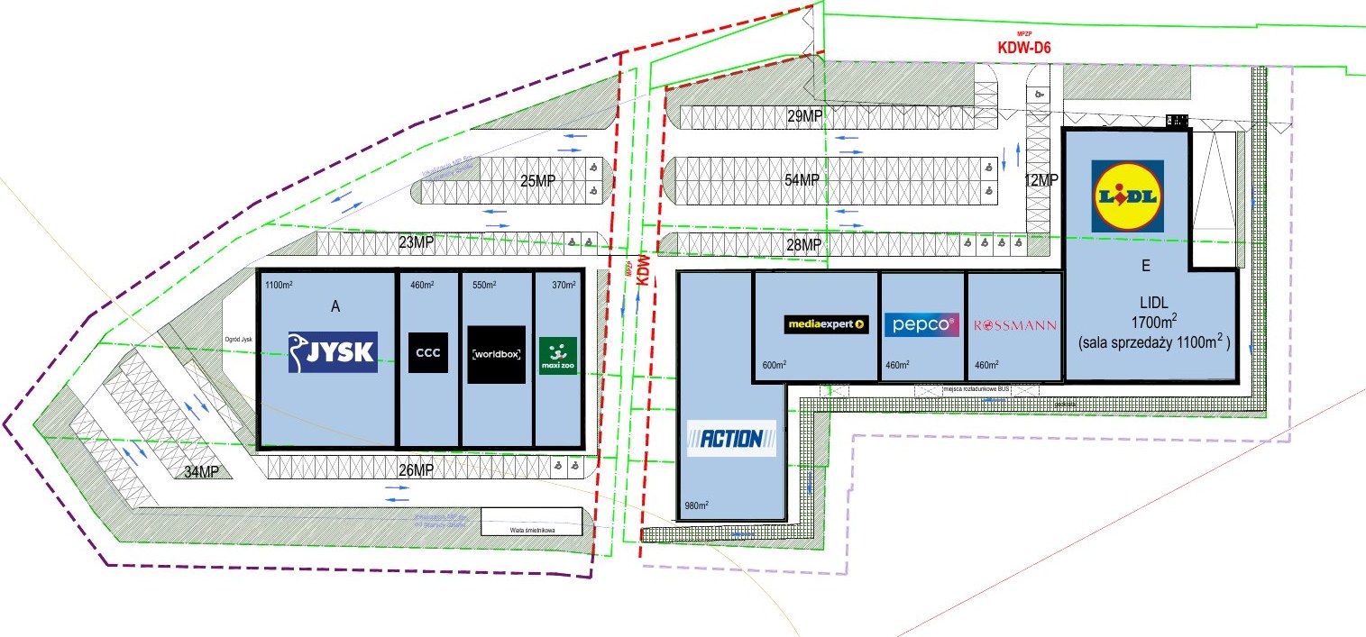 Plan Zagospodarowania Terenu SHOPLAND Kazimierza Wielka
